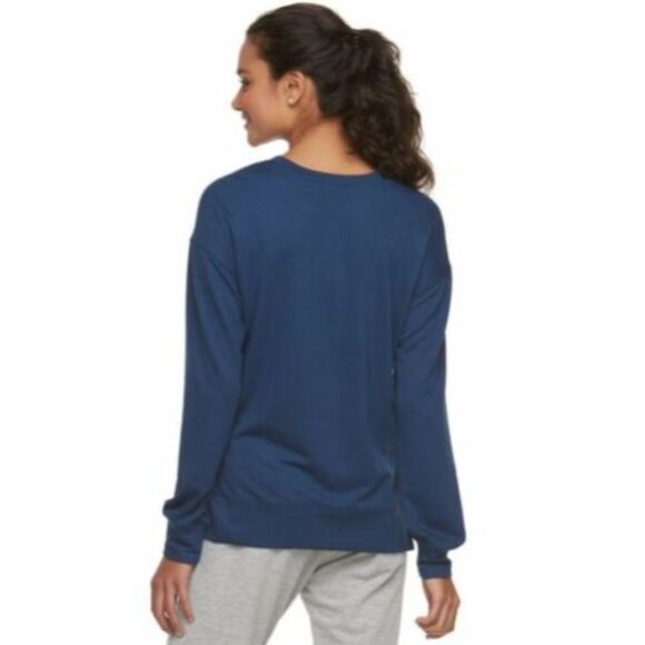 Pokemon Women's Pikachu Graphic Long Sleeve Shirt Navy Blue Size Large - Picture 3 of 11